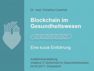 Blockchain-Folien Titelseite